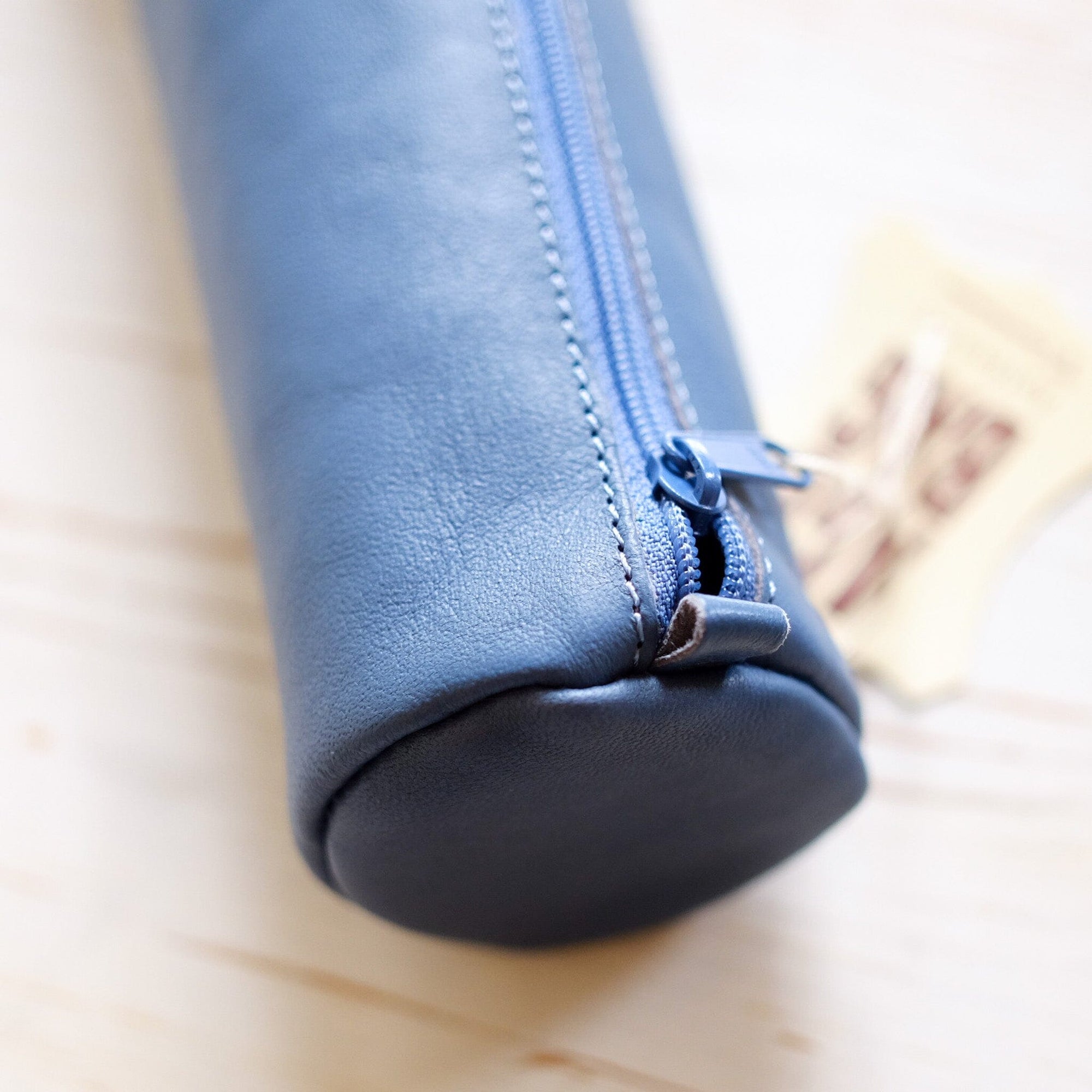 Round Leather Pencil Case Pen Case Clairefontaine 