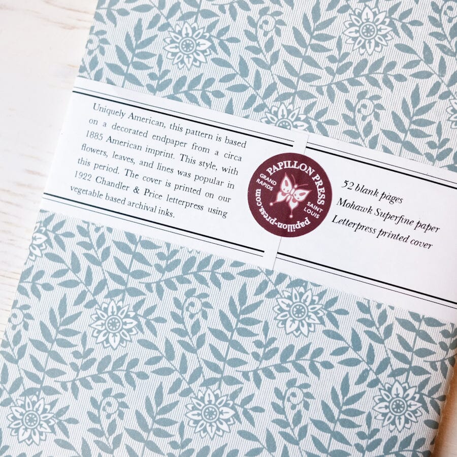 Limited Edition Letterpress Notebook: American Victorian Block Printed Notebook Papillon Press 