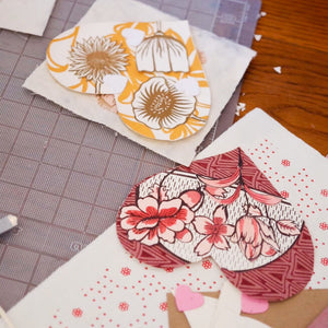 Collage a Valentine + Letter Writing Station - February 9 or 14 Class Papillon Press 