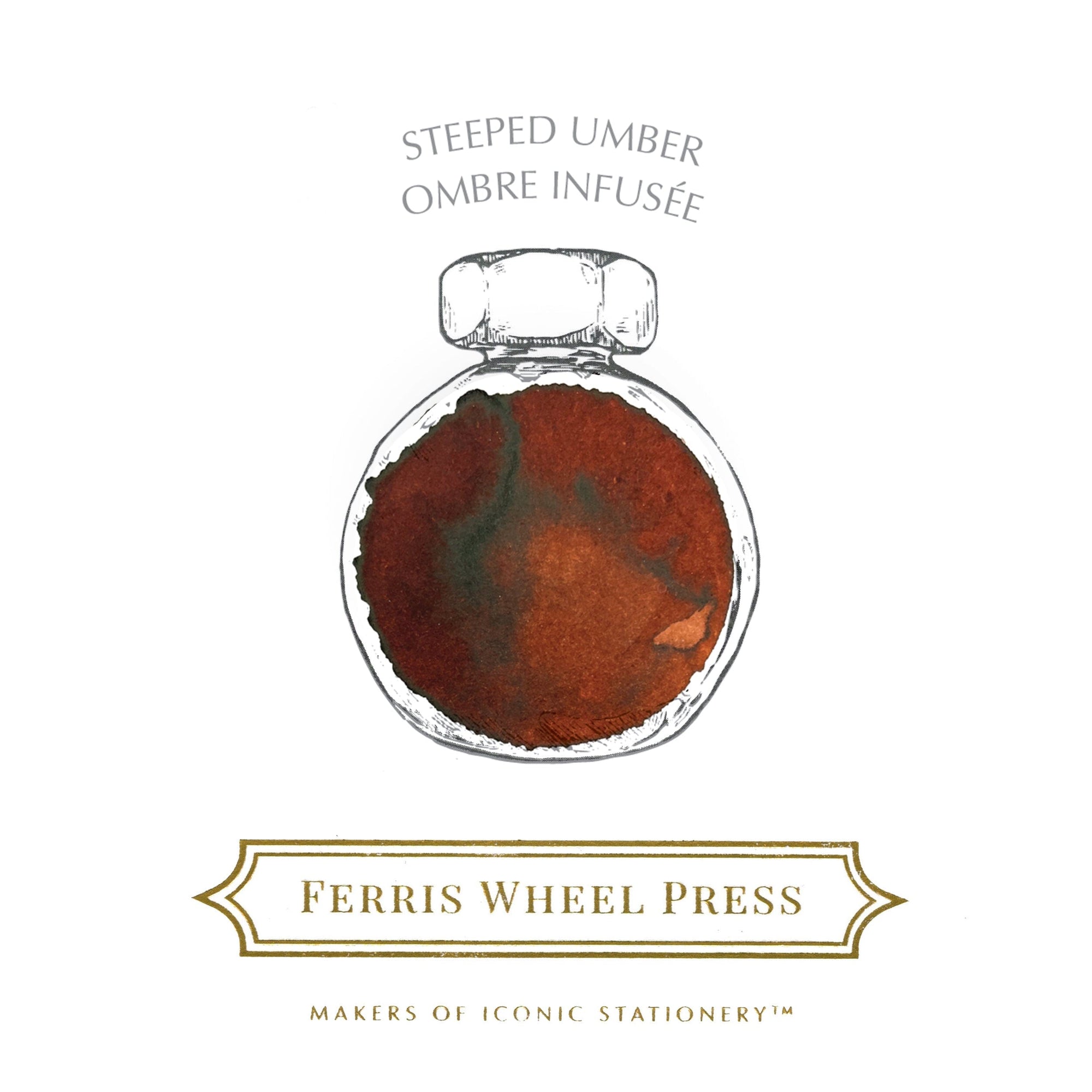 38ml - Steeped Umber Ink Bottled Ink Ferris Wheel Press 