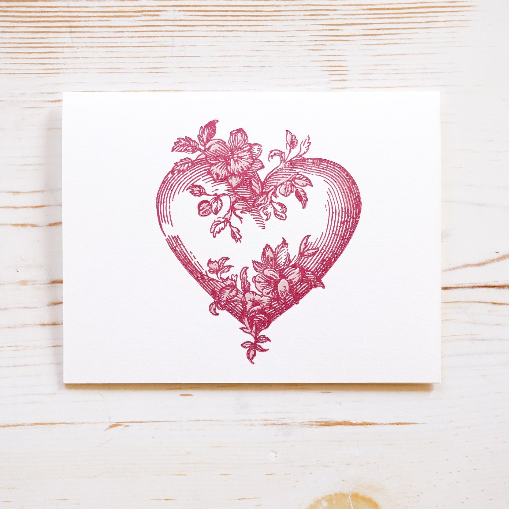 Heart Letterpress Greeting Card Greeting Card Papillon Press 