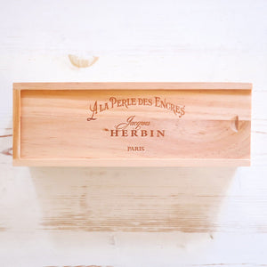 Jacques Herbin Wooden Box Set of Ink & Brause Nibs Calligraphy Pens J. Herbin 