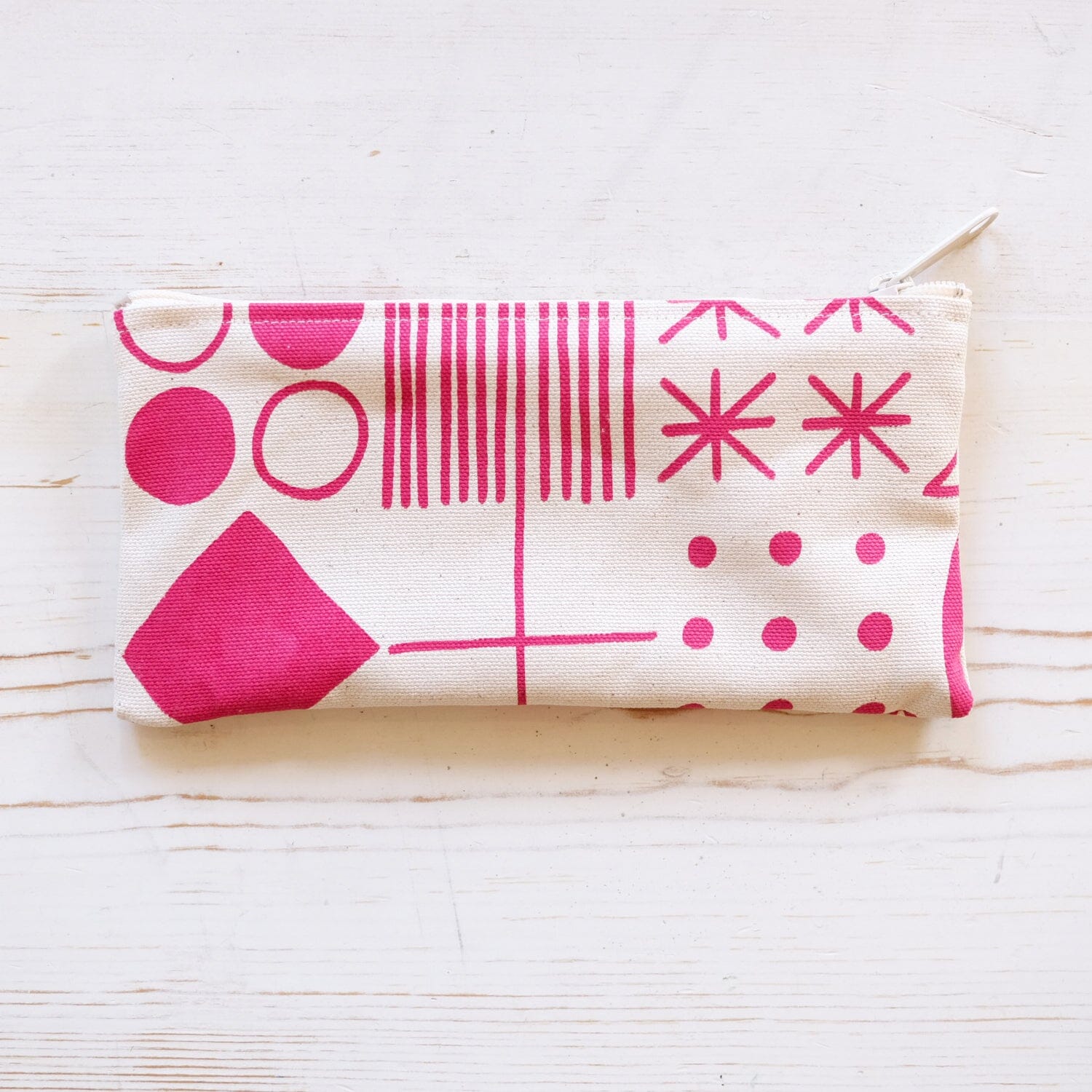 Pencil Case by LCQKS Pen Case Papillon Press Hot Pink Symbols 