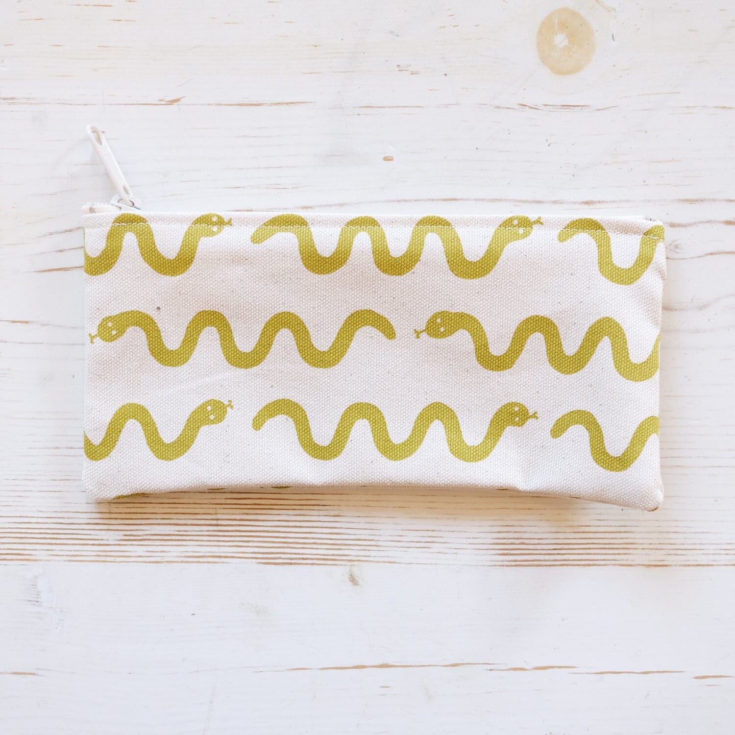 Pencil Case by LCQKS Pen Case Papillon Press Green Snake 