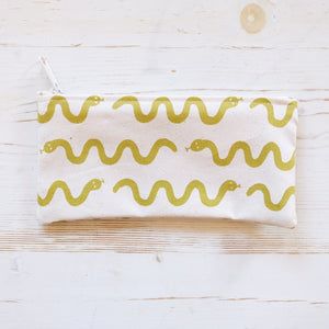 Pencil Case by LCQKS Pen Case Papillon Press Green Snake 