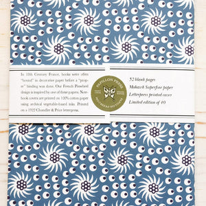 Limited Edition Letterpress Notebook: French Pinwheel Block Printed Notebook Papillon Press 