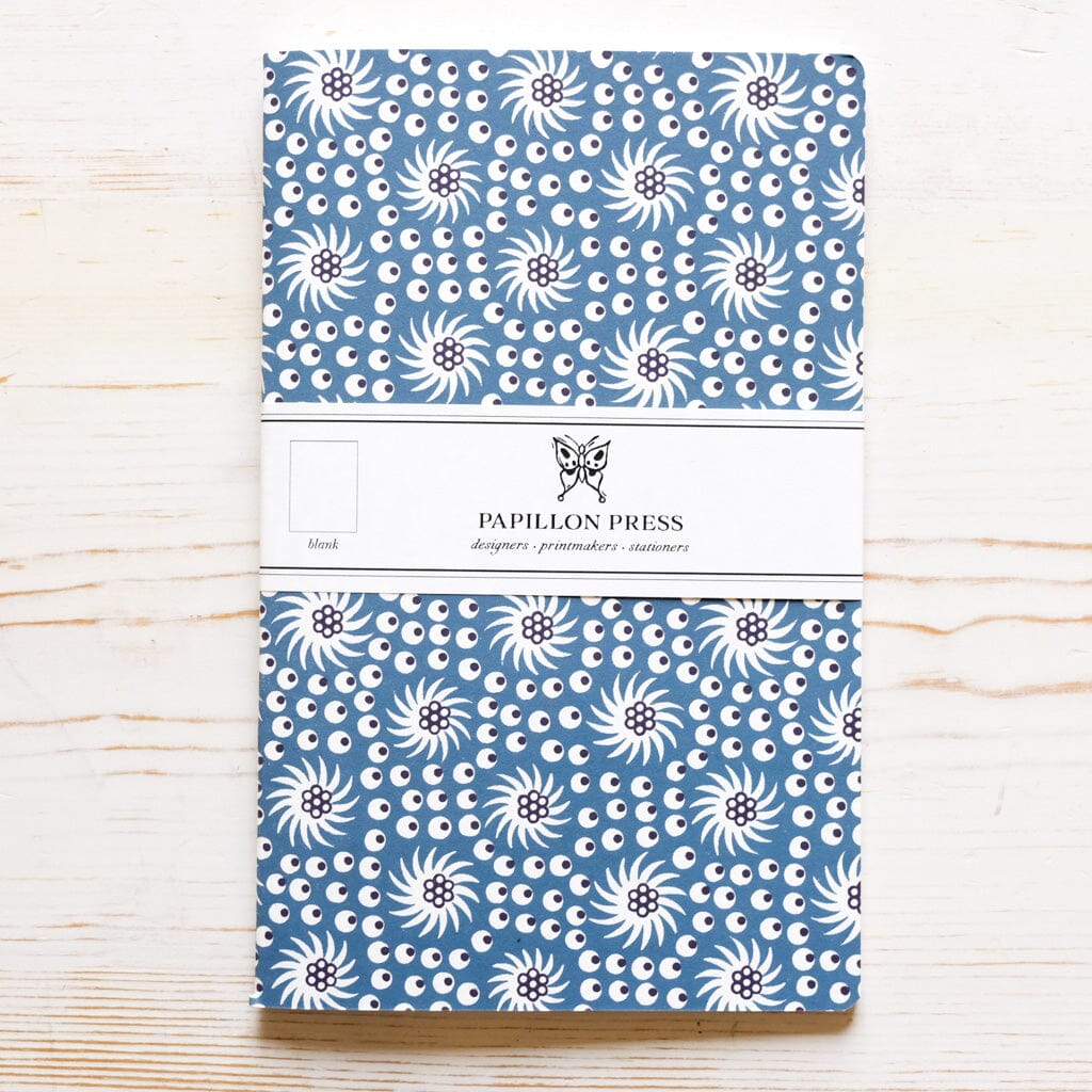 Limited Edition Letterpress Notebook: French Pinwheel Block Printed Notebook Papillon Press Blank 