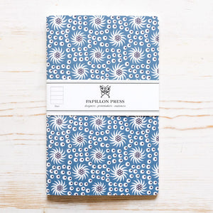 Limited Edition Letterpress Notebook: French Pinwheel Block Printed Notebook Papillon Press Lined 