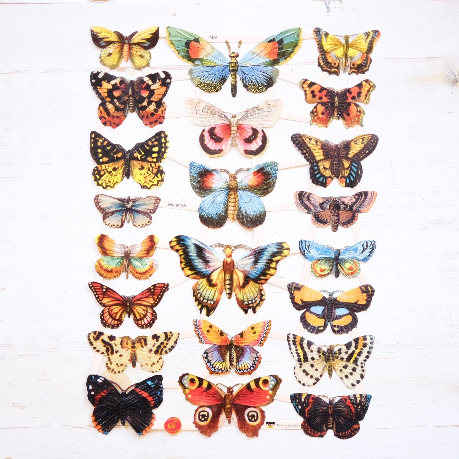 Victorian Die Cut Papers Die Cut Papers Antique-Style Item Butterflies 