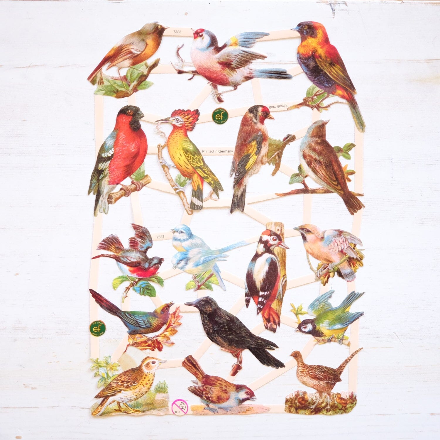 Victorian Die Cut Papers Die Cut Papers Antique-Style Item Birds 