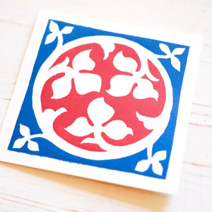 Medieval Tile Greeting Card Greeting Card Papillon Press 