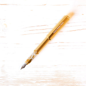 Aluminum Carousel Fountain Pen - Plaited Gold Tress - Limited Edition Fountain Pen Ferris Wheel Press 