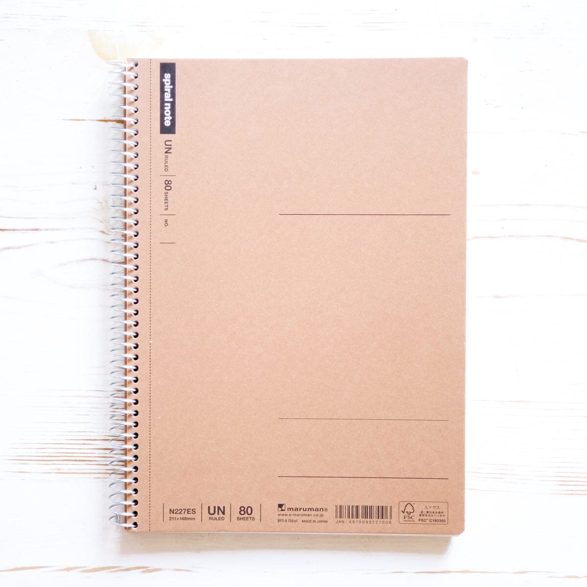 Maruman Spiral Note Basic Notebook - B5 Notebook Maruman Blank 