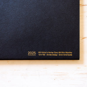 Stalogy Diary - B6 Slim - Monthly 2025 - Black