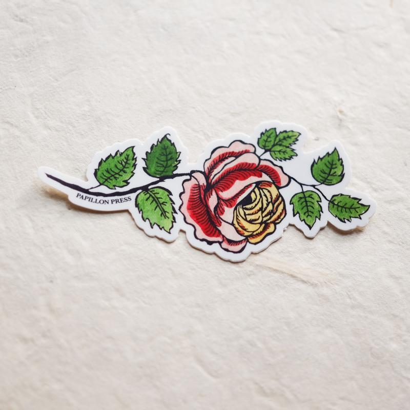 Rose Sticker Sticker Papillon Press 