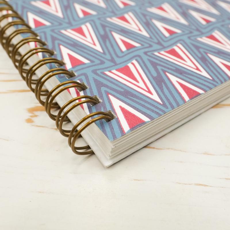 German Lancet Wire Bound Notebook Block Printed Notebook Papillon Press 