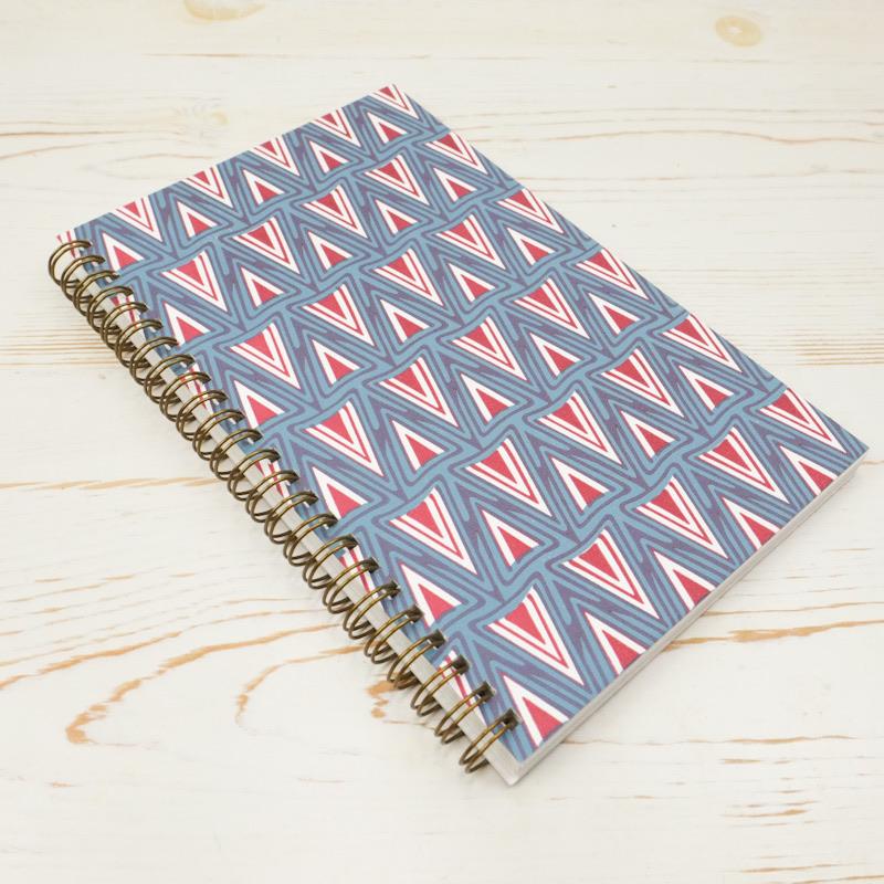 German Lancet Wire Bound Notebook Block Printed Notebook Papillon Press 